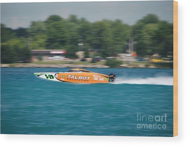 Talbot Wood Print featuring the photograph Talbot Offshore Racing by Grace Grogan