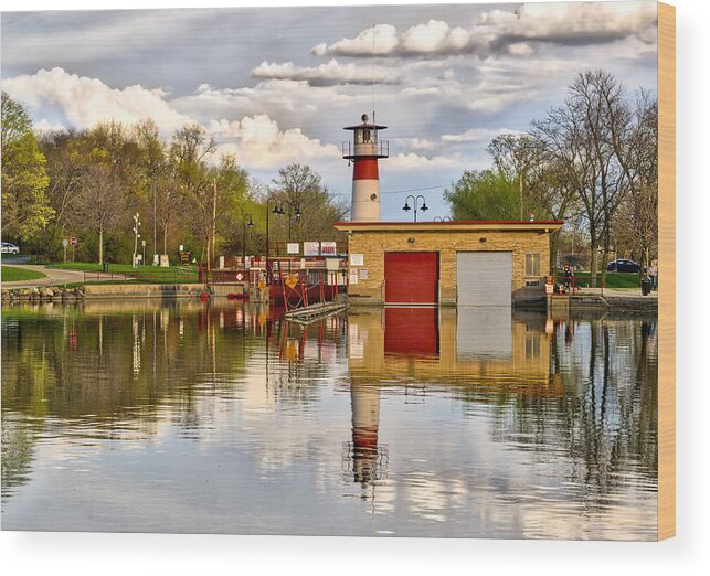 Tenney Wood Print featuring the photograph Tenney Lock - Madison - Wisconsin by Steven Ralser