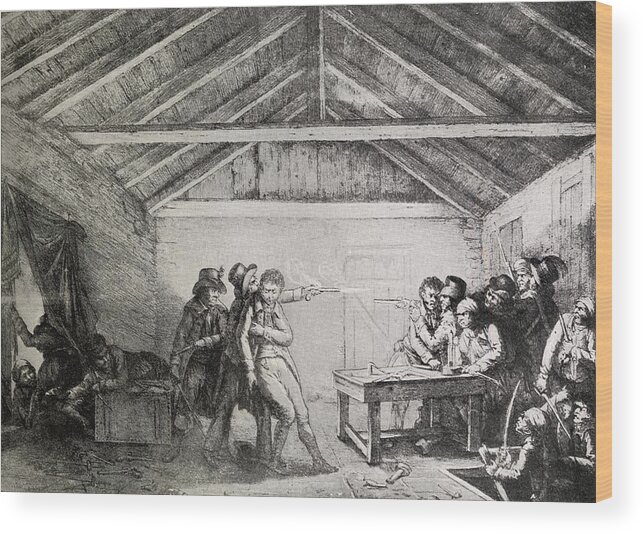 Cato Wood Print featuring the drawing The Arrest Of The Cato Street by Vintage Design Pics