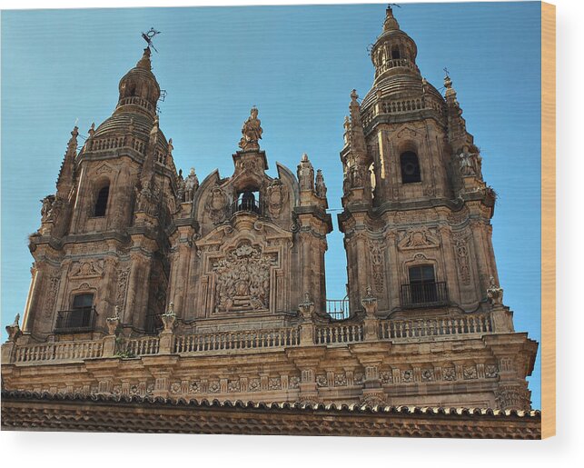 Clerecia Wood Print featuring the photograph The Clerecia Church in Salamanca by Farol Tomson