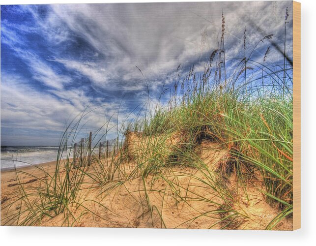 Water Wood Print featuring the photograph The Dunes by E R Smith