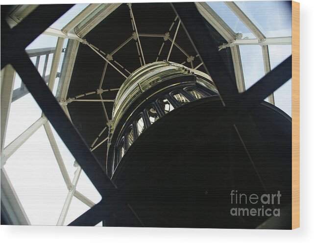 Lighthouse Wood Print featuring the photograph The Ghost Within by Linda Shafer