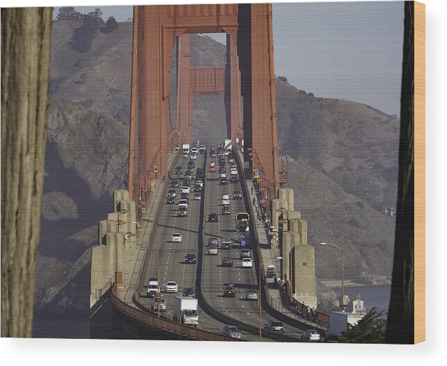 San Francisco Wood Print featuring the photograph The Golden Gate by Chris Cousins