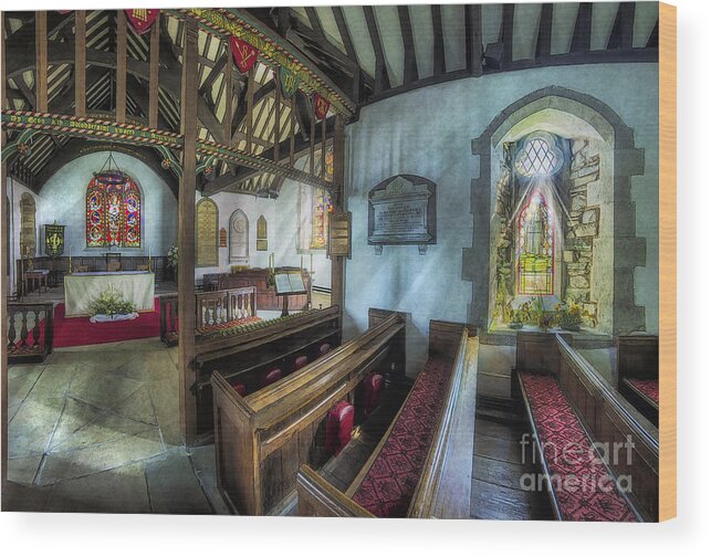 Church Wood Print featuring the photograph The Lord Be WithYou. by Ian Mitchell