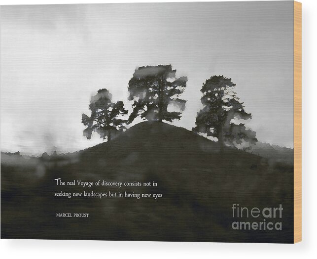 The Real Voyage Of Discovery Consists Not In Seeking New Landscapes But In Having New Eyes Wood Print featuring the photograph The Real Voyage of Discovery by Karen Lewis