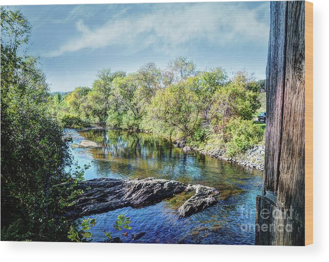 Water Wood Print featuring the photograph The River Below by Deborah Klubertanz