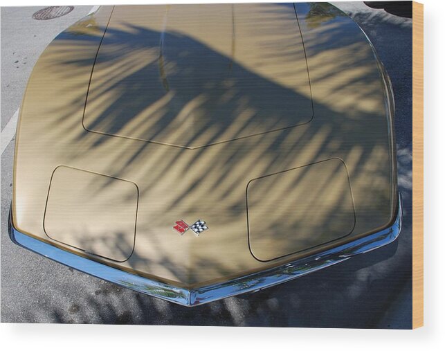 Corvette Wood Print featuring the photograph The Shadow Vette by Rob Hans
