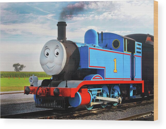 D2-rr-0919 Wood Print featuring the photograph Thomas The Train by Paul W Faust - Impressions of Light