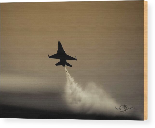 Air Force Wood Print featuring the photograph Thunderbird by Steph Gabler