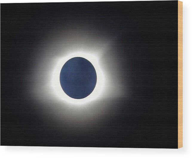 Eclipse Wood Print featuring the photograph Blue Moon by Daniel Reed