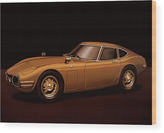 Toyota 2000gt Wood Print featuring the painting Toyota 2000GT 1967 Painting by Paul Meijering