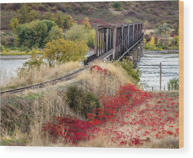 Clearwater Wood Print featuring the photograph Train Bridge to Lapwai by Brad Stinson