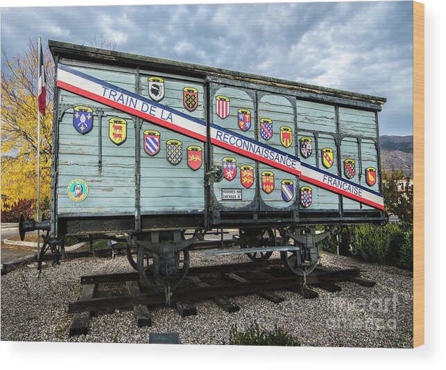 Ogden Wood Print featuring the photograph Train De La Reconnaissance Francaise - Ogden - Utah by Gary Whitton