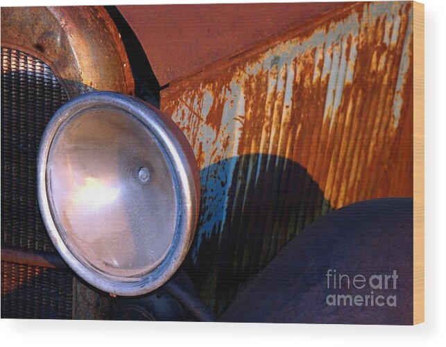 Route 66 Wood Print featuring the photograph Truck Light by Jim Goodman