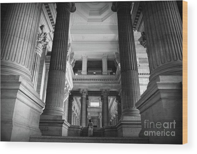 Palace Of Justice Wood Print featuring the photograph Under the scaffolding of the Palace of Justice - Brussels by RicardMN Photography