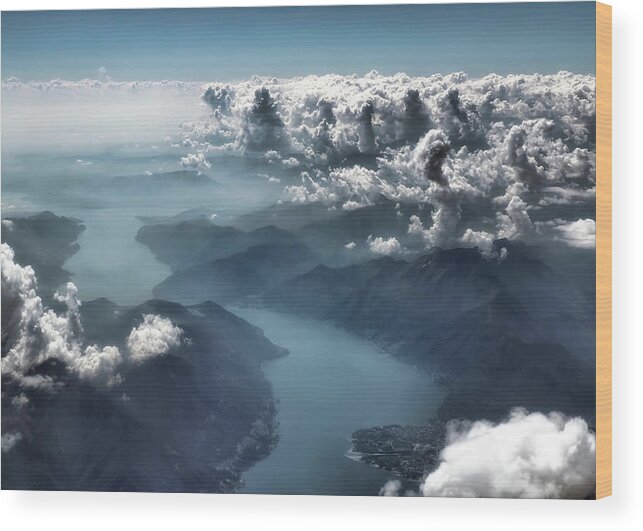Lake Como Wood Print featuring the photograph Cloud's Illusions by Jim Hill