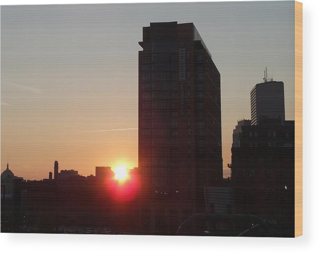 City Wood Print featuring the photograph Urban Sunset by Christopher Brown