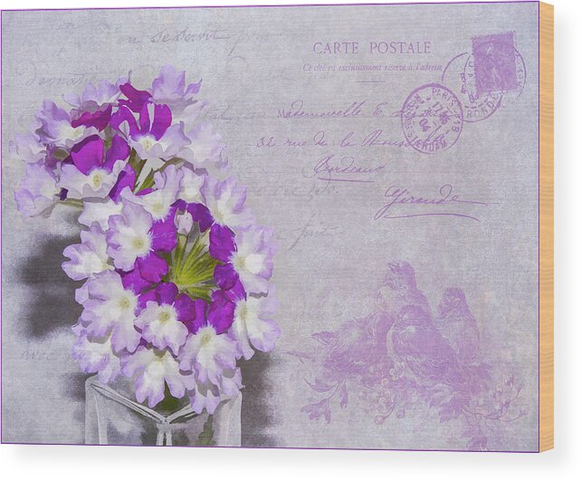 Flowers Wood Print featuring the photograph Verbena by Cathy Kovarik