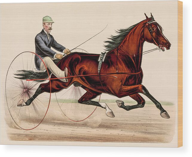 Cape May Wood Print featuring the photograph Victorian Horse Carriage Race by David Letts