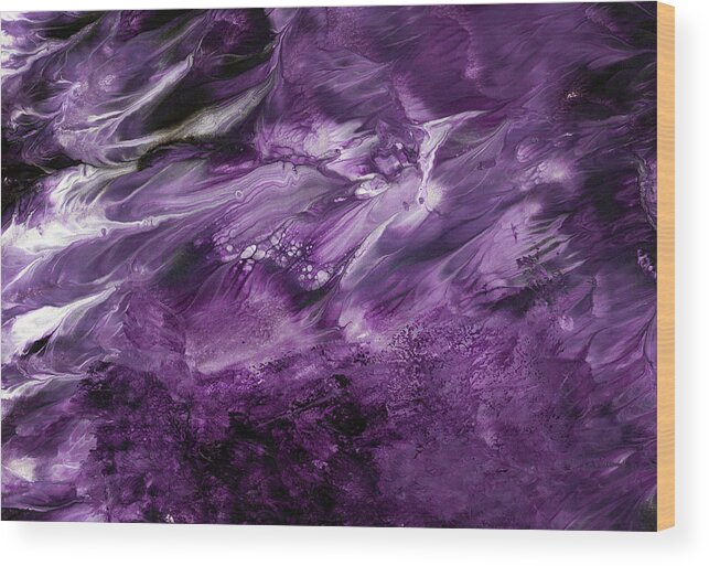 Ultra Violet Art Wood Print featuring the painting Violet Rhapsody- Art by Linda Woods by Linda Woods