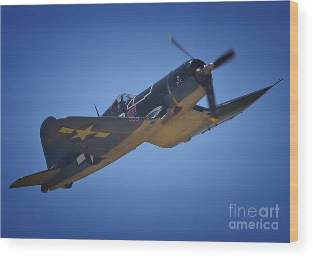 Transportation Wood Print featuring the photograph Vought F4U Corsair No. 29 to Angels Eleven by Gus McCrea
