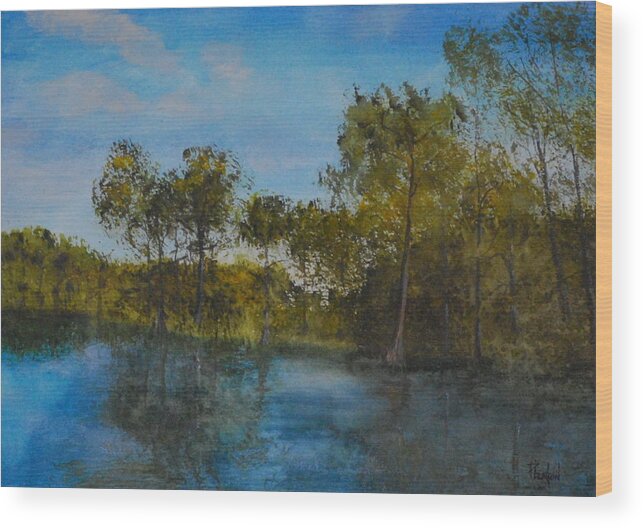Waccamaw River Wood Print featuring the painting Waccamaw Breeze I by Phil Burton