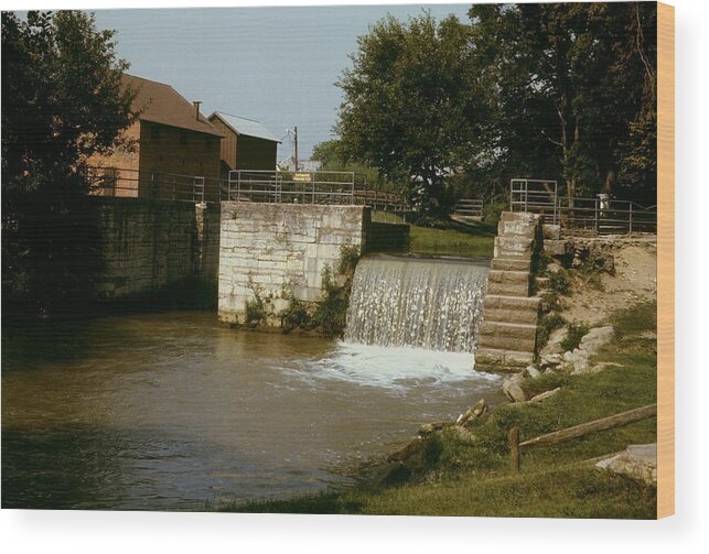 Indiana Wood Print featuring the photograph Whitewater Canal Locks Metamora Indiana by Gary Wonning