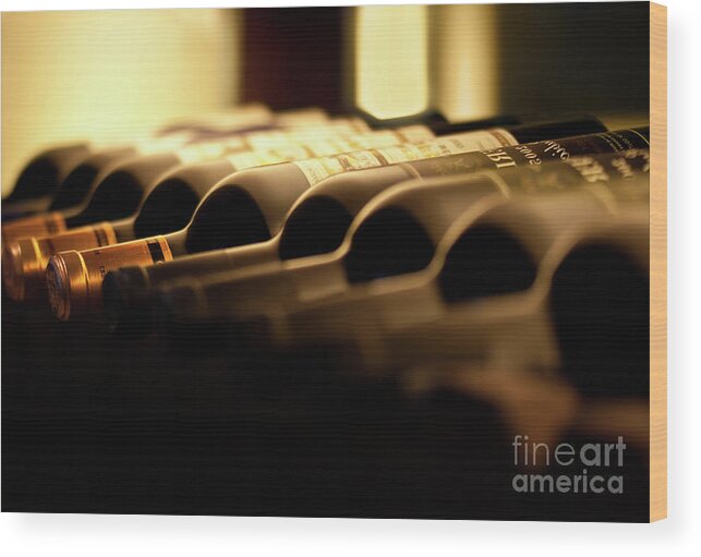 Wine Wood Print featuring the photograph Wines by Delphimages Photo Creations