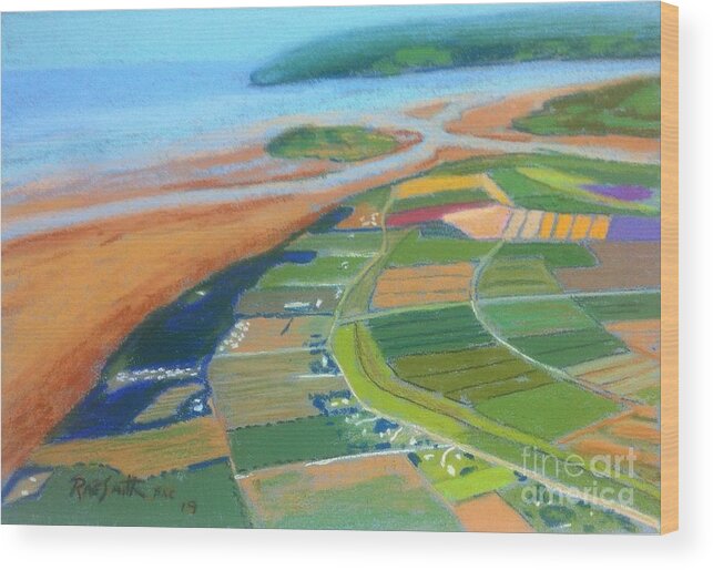 Pastels Wood Print featuring the pastel Wings over Grand Pre' by Rae Smith