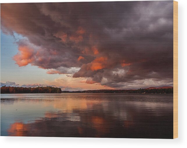 Lake Winnisquam Wood Print featuring the photograph Winnisquam Sunset by Benjamin Dahl
