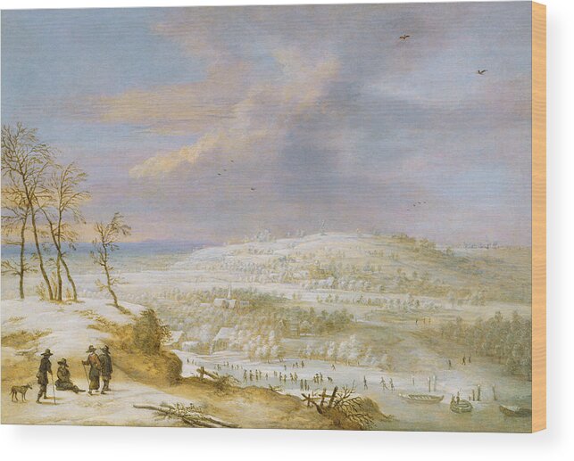 Winter Wood Print featuring the painting Winter by Lucas van Uden