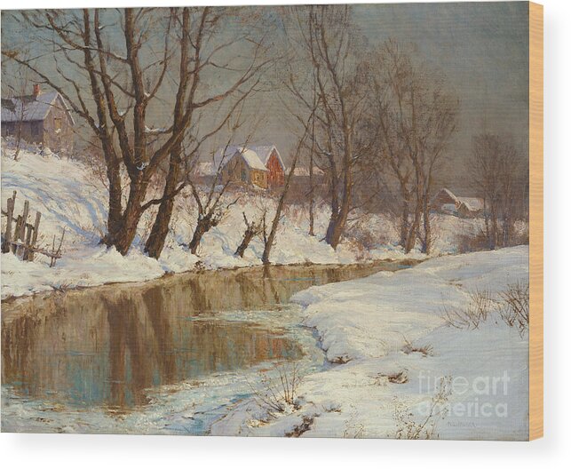 Winter Wood Print featuring the painting Winter Morning by Walter Launt Palmer
