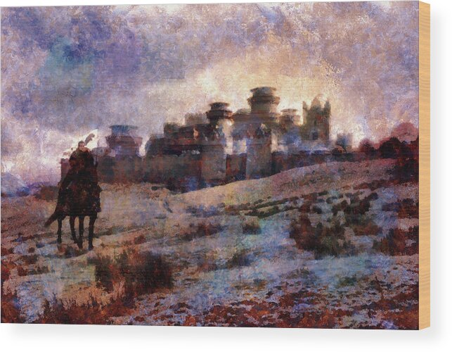 Game Of Thrones Wood Print featuring the digital art Winterfell by Lilia S