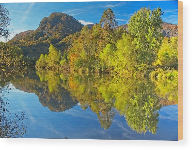 Autumn Wood Print featuring the photograph Autumn Reflections by Allen Nice-Webb