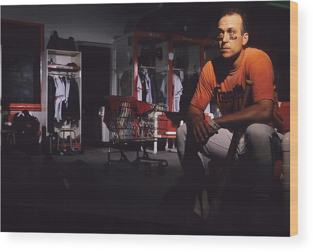American League Baseball Wood Print featuring the photograph Baltimore Orioles #1 by Ronald C. Modra/sports Imagery