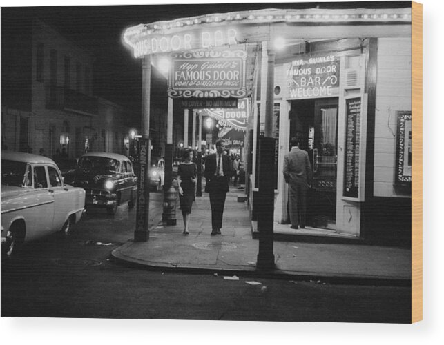 Nightclub Wood Print featuring the photograph Door Bar #1 by Evans