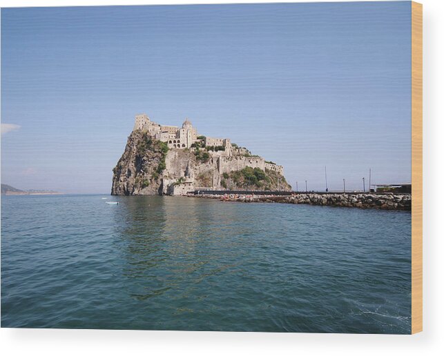 Tyrrhenian Sea Wood Print featuring the photograph Ischia Island Castle #1 by Angelafoto