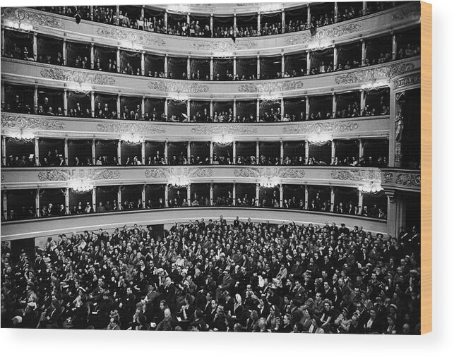 Usa Wood Print featuring the photograph La Scala Opera House #1 by Alfred Eisenstaedt