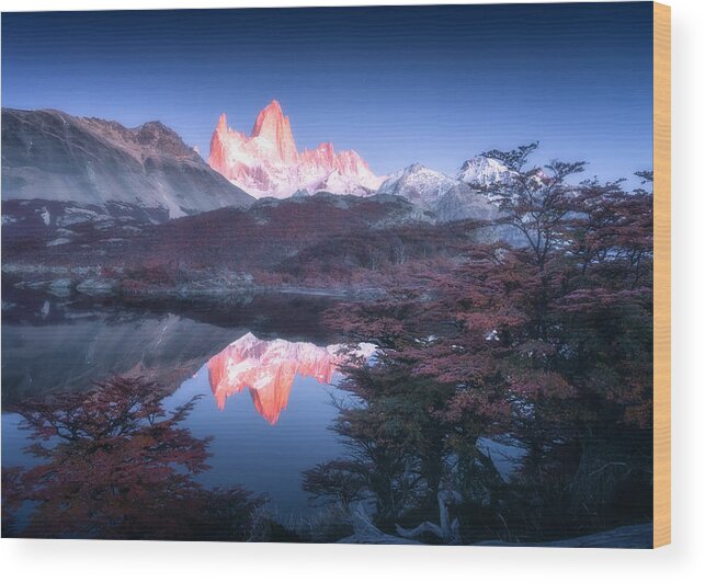 Patagonia Wood Print featuring the photograph Laguna Capri #1 by Willa Wei