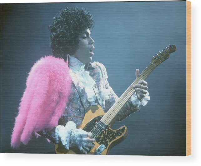 Rock And Roll Wood Print featuring the photograph Prince Live In La #1 by Michael Ochs Archives