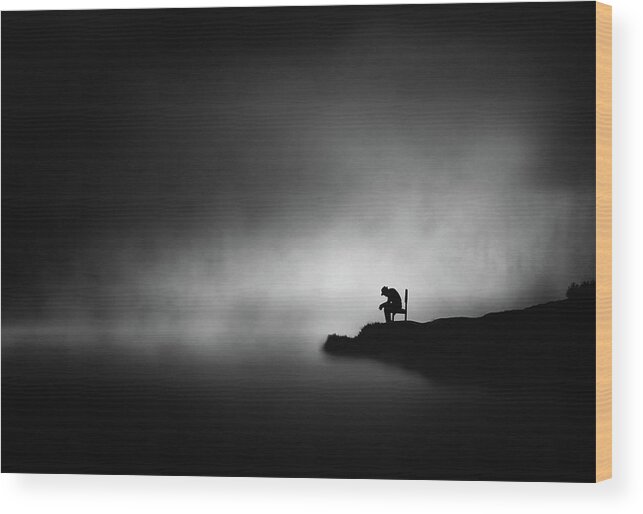 Sit Wood Print featuring the photograph Silent Me #1 by Djeff Act