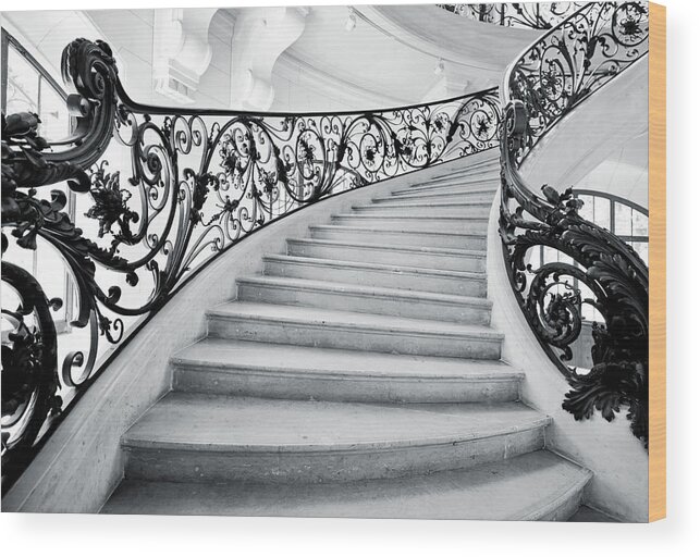Steps Wood Print featuring the photograph Staircase In Paris by Nikada