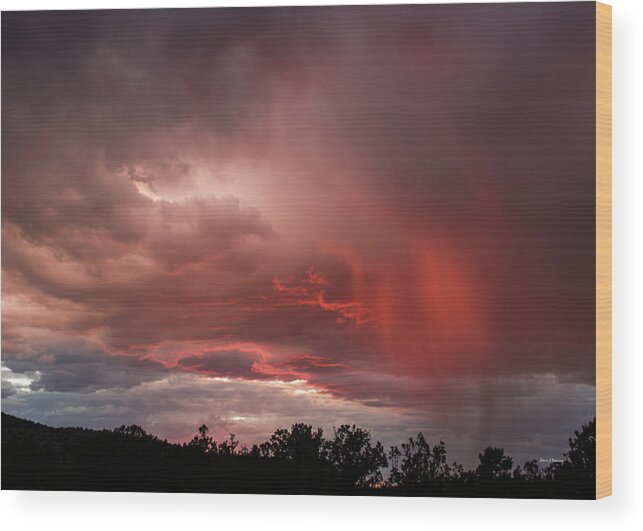 Natanson Wood Print featuring the photograph Sunset Ortiz Mountains #1 by Steven Natanson