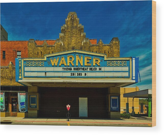 Warner Theatre Wood Print featuring the photograph The Old Warner Theatre #1 by Mountain Dreams