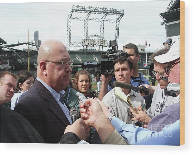 People Wood Print featuring the photograph Minnesota Twins V Seattle Mariners #15 by Otto Greule Jr