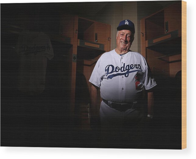 Media Day Wood Print featuring the photograph Los Angeles Dodgers Photo Day #16 by Christian Petersen