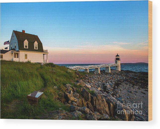 Lighthouse Wood Print featuring the photograph Marshall Point Lighthouse #2 by Diane Diederich