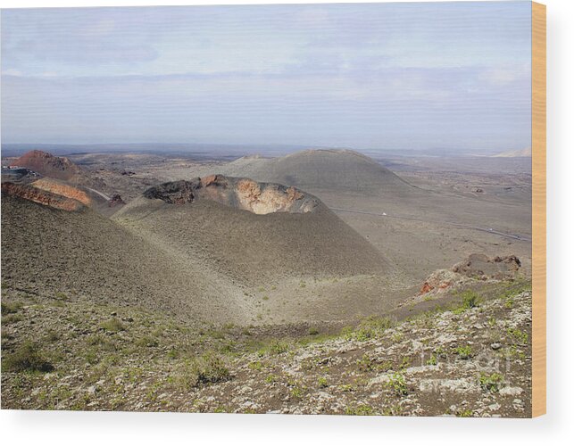 Volcano Wood Print featuring the photograph Timanfaya National Park #2 by Mark Williamson/science Photo Library