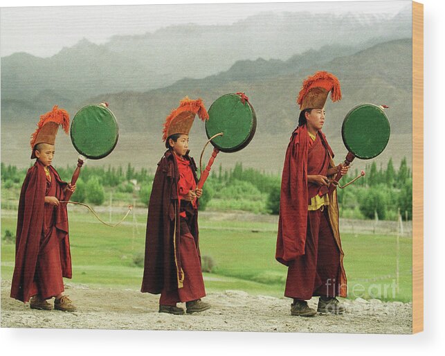 Education Wood Print featuring the photograph Tibetan Refugee Community In India #3 by Paula Bronstein