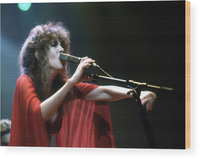 Music Wood Print featuring the photograph Stevie Nicks Of Fleetwood Mac #7 by Mediapunch